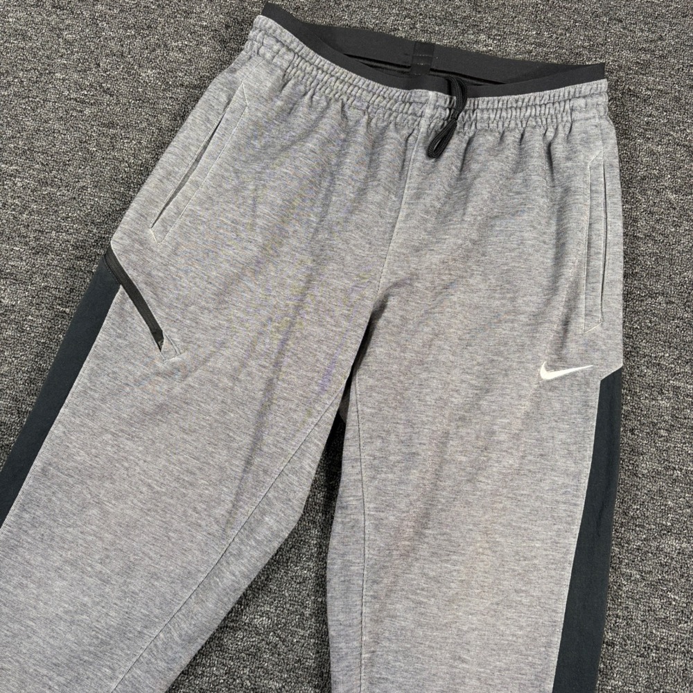 Nike Tech Fleece Joggers Mens Size M Gray Black Tapered Sweatpants